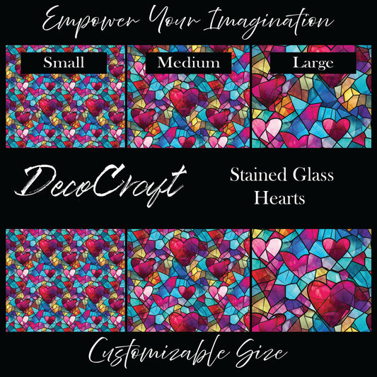 DecoCraft- Stained Glass - Valentine's Day - Stained Glass Hearts