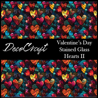 DecoCraft- Stained Glass - Valentine's Day - Hearts II