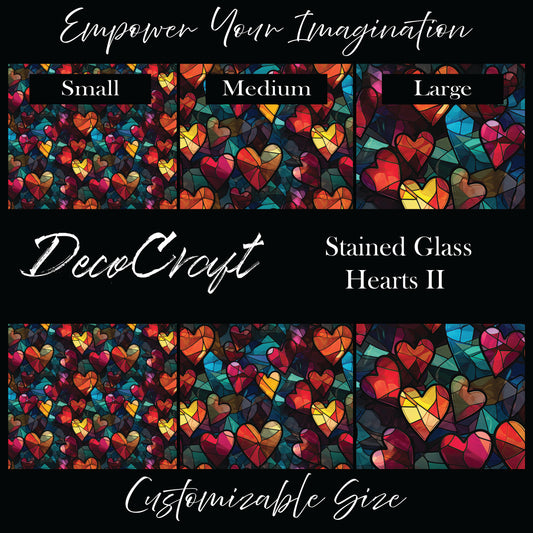 DecoCraft- Stained Glass - Valentine's Day - Stained Glass Hearts II