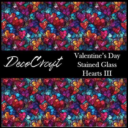 DecoCraft- Stained Glass - Valentine's Day - Hearts III