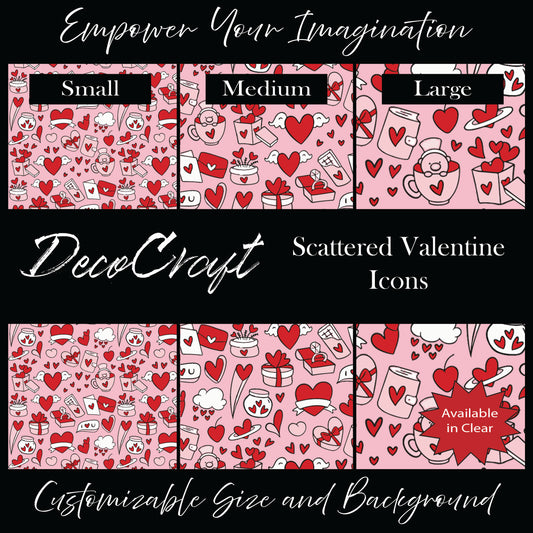 DecoCraft - Valentine's Day - Scattered Valentine Icons