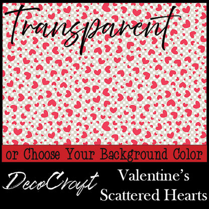 DecoCraft - Transparent - Valentine's Day - Scattered Hearts