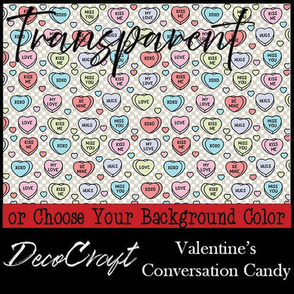 DecoCraft - Transparent - Valentine's Day - Conversation Candy