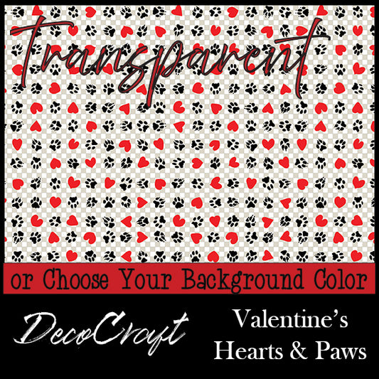 DecoCraft - Transparent - Valentine's Day - Hearts and Paws