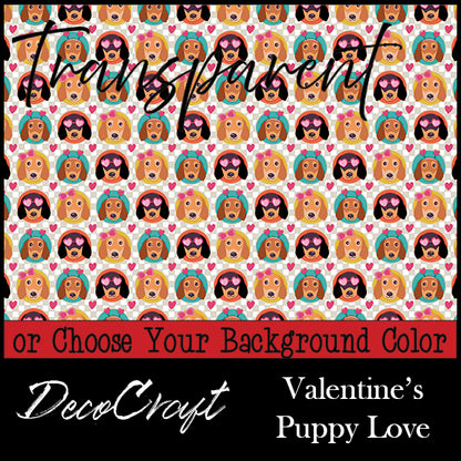 DecoCraft - Transparent - Valentine's Day - Puppy Love