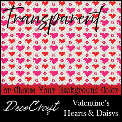 DecoCraft - Transparent - Valentine's Day - Hearts & Daisys