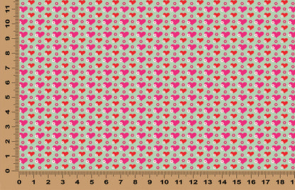 DecoCraft - Transparent - Valentine's Day - Hearts & Daisys