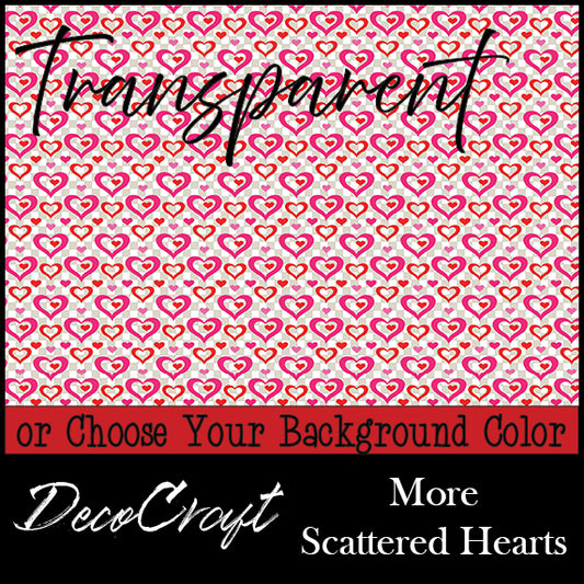 DecoCraft - Transparent - Valentine's Day - More Scattered Hearts
