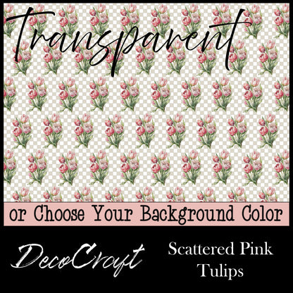DecoCraft - Flowers & Greenery - Scattered - Pink Tulips