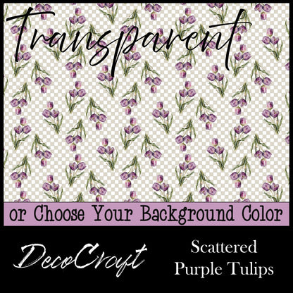 DecoCraft - Flowers & Greenery - Scattered - Purple Tulips