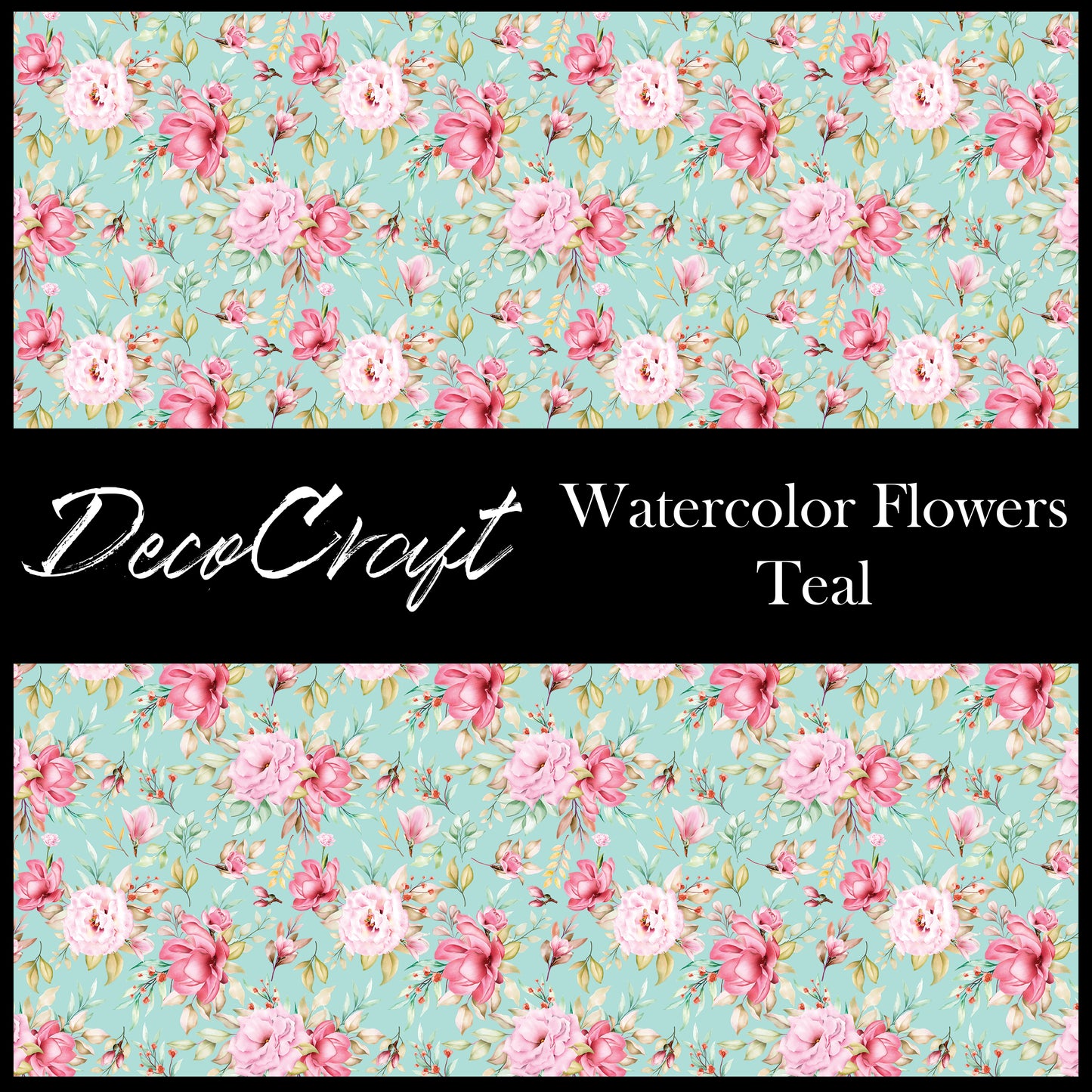 DecoCraft - Flowers & Greenery - Water Color Flowers - Teal