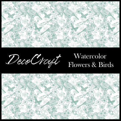 DecoCraft - Flowers & Greenery - Water Color Flowers - Birds
