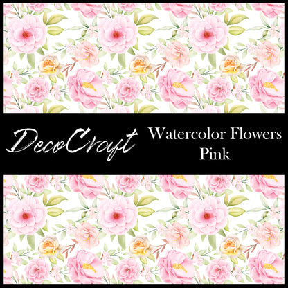 DecoCraft - Flowers & Greenery - Water Color Flowers - Pink