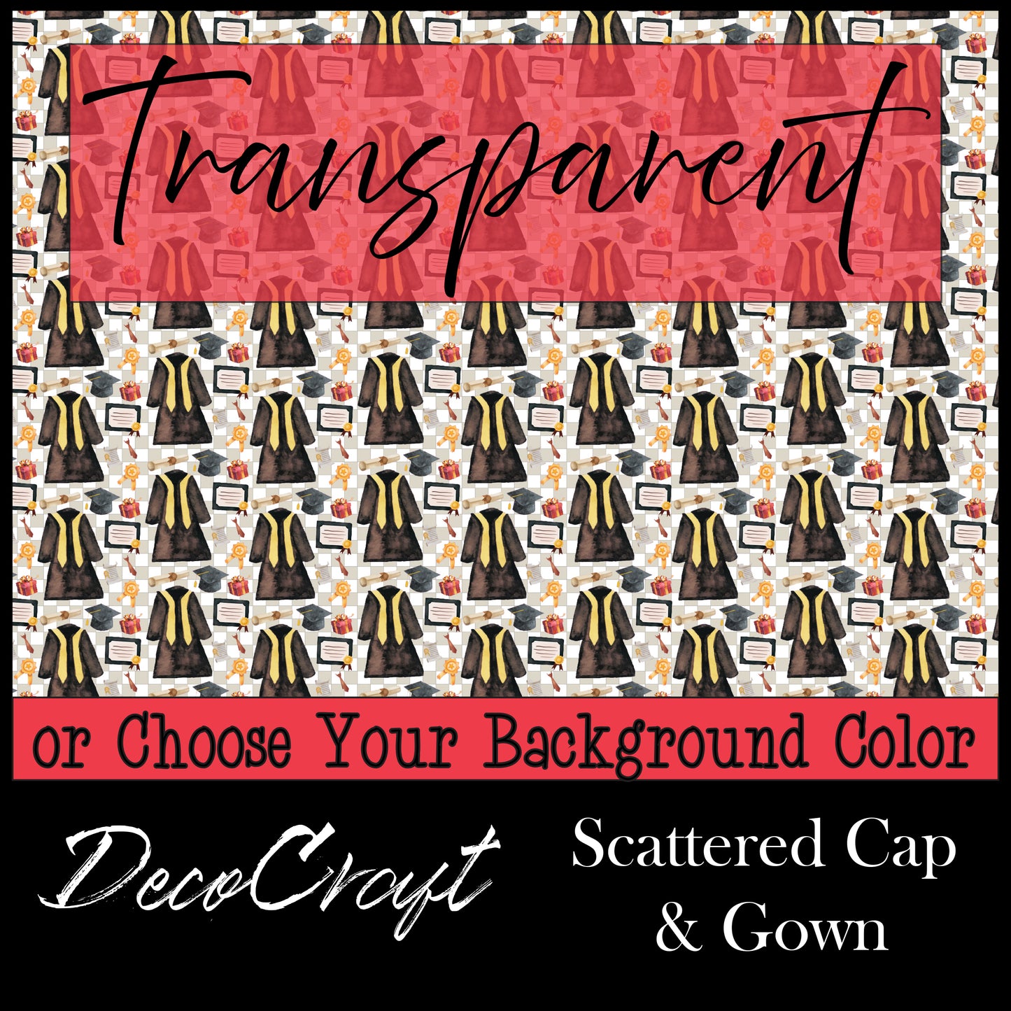 DecoCraft - Graduation- Scattered - Cap & Gown