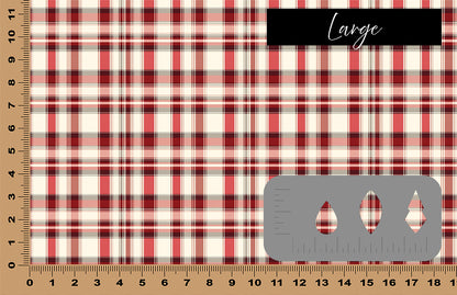 DecoCraft Christmas - Tan and Red Plaid