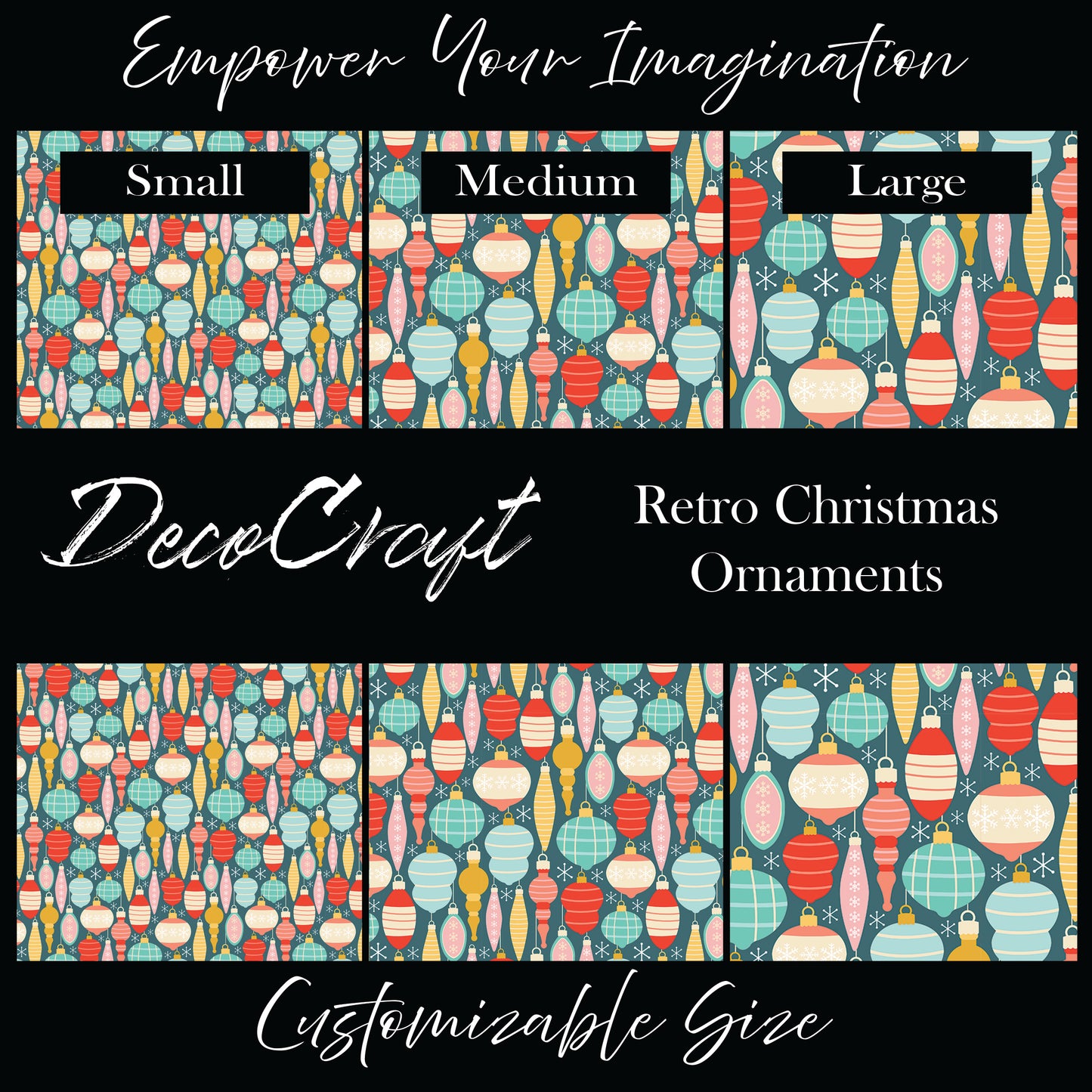 DecoCraft Christmas - Retro Christmas Ornaments