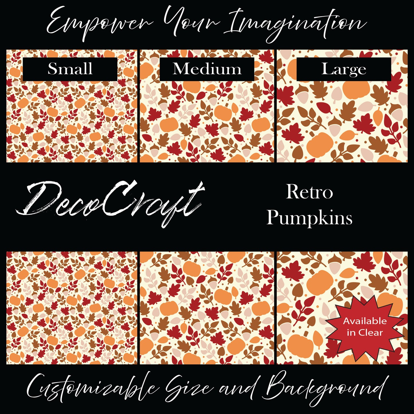 DecoCraft - Fall/Autumn - Retro Pumpkins