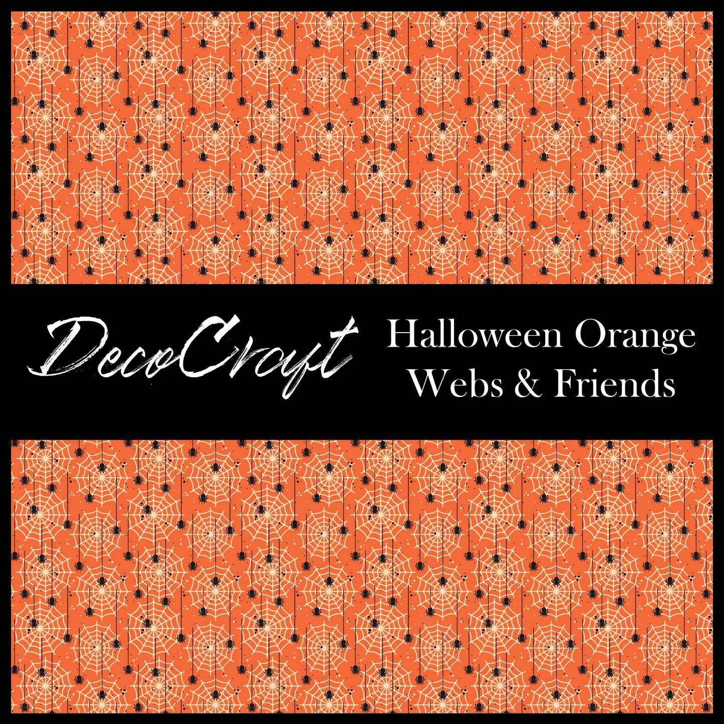 DecoCraft - Halloween - Orange Webs & Friends