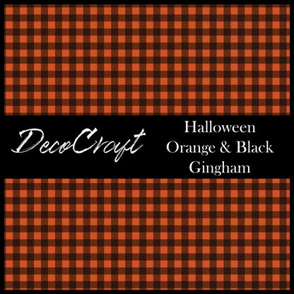 DecoCraft - Halloween - Orange & Black Gingham