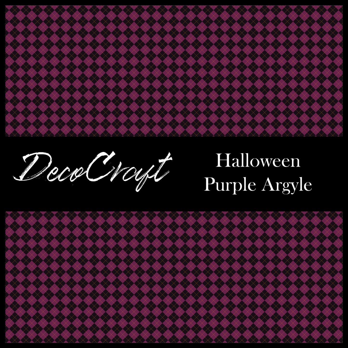 DecoCraft - Halloween - Purple Argyle