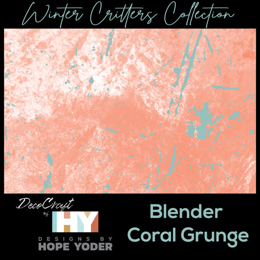 DecoCraft - Designs by Hope Yoder - Winter Critters - Coral Grunge Blender