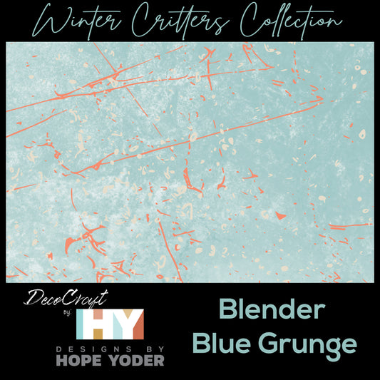 DecoCraft - Designs by Hope Yoder - Winter Critters - Blue Grunge Blender