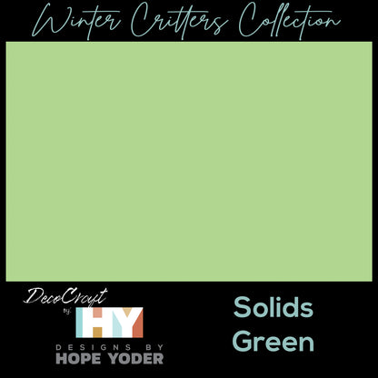 DecoCraft - Designs by Hope Yoder - Winter Critters - Green Solid