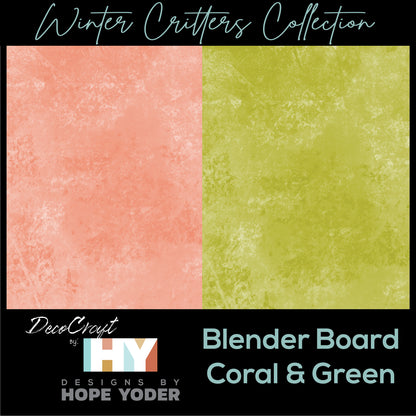 DecoCraft - Designs by Hope Yoder - Blender Board - Coral & Green Blender (1 Sheet)