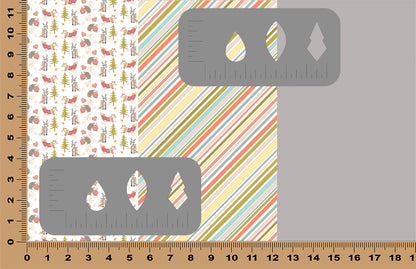 DecoCraft - Designs by Hope Yoder - Terrific Trios - Fox, Stripes, & Grey Solid (1 Sheet)