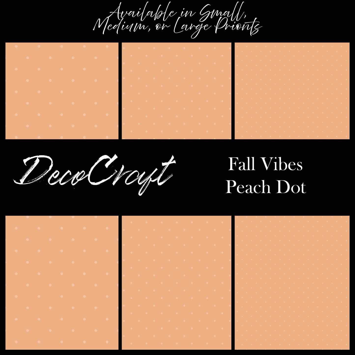 DecoCraft - Fall/Autumn - Fall Vibes - Peach Dot