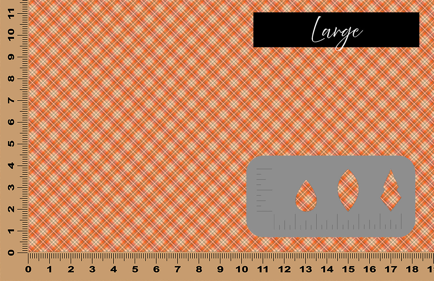 DecoCraft - Plaid - Orange Fall Argyle