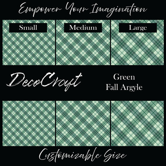 DecoCraft - Plaid - Green Fall Argyle