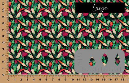 DecoCraft Stained Glass - Christmas - Flowery Red and Green