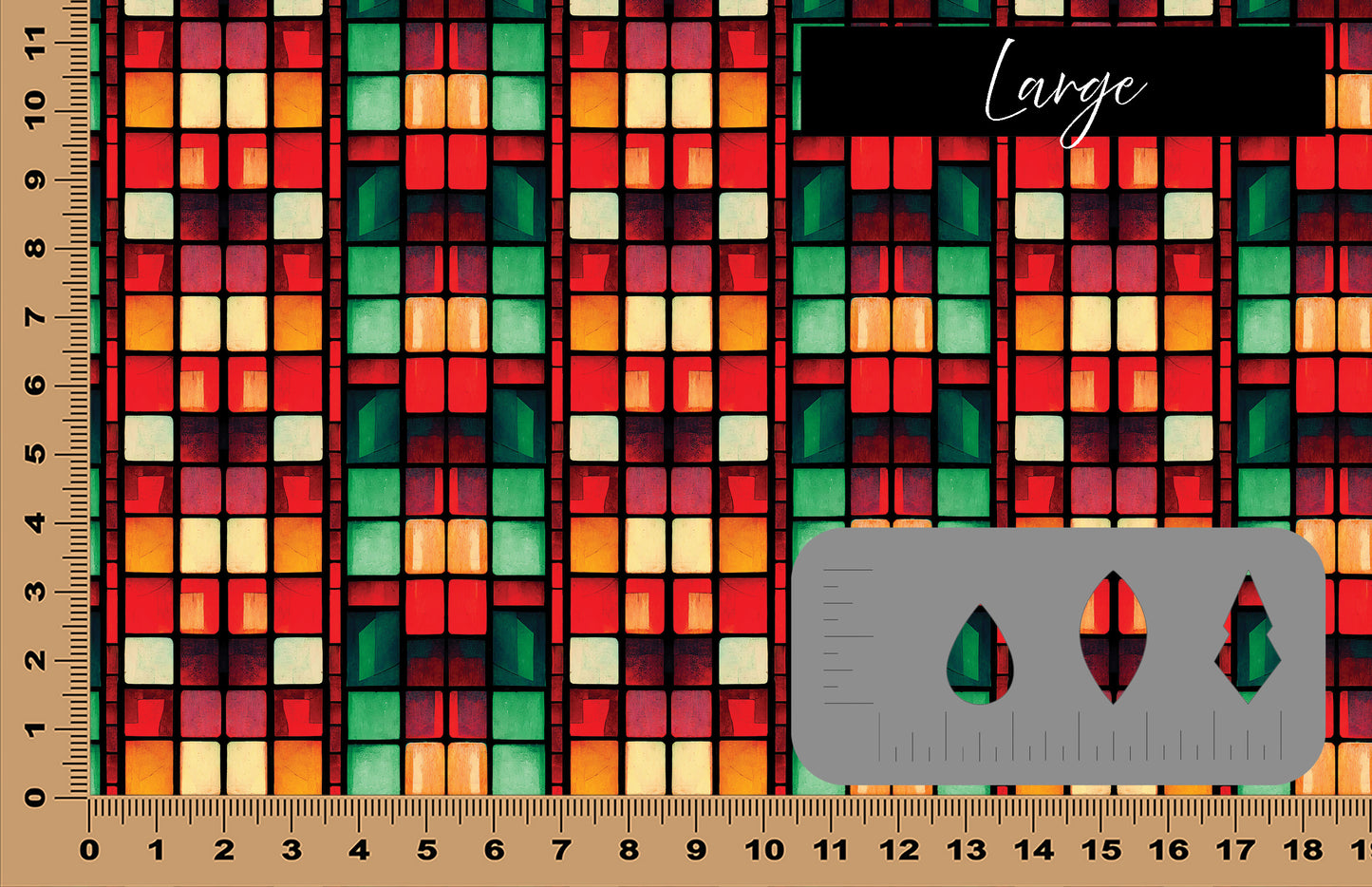 DecoCraft Stained Glass - Christmas - Red, Green, and Gold