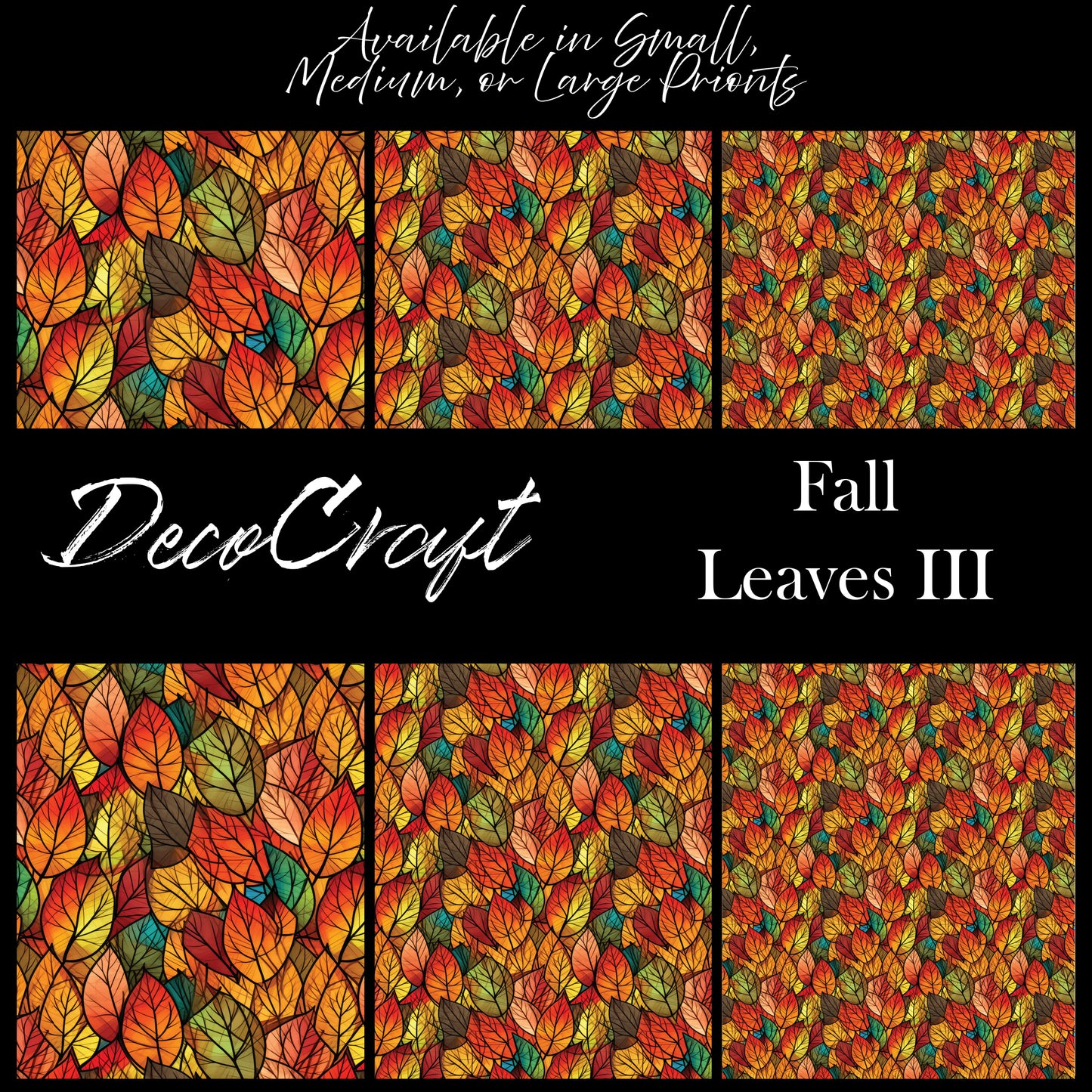 DecoCraft - Stained Glass - Fall Leaves III