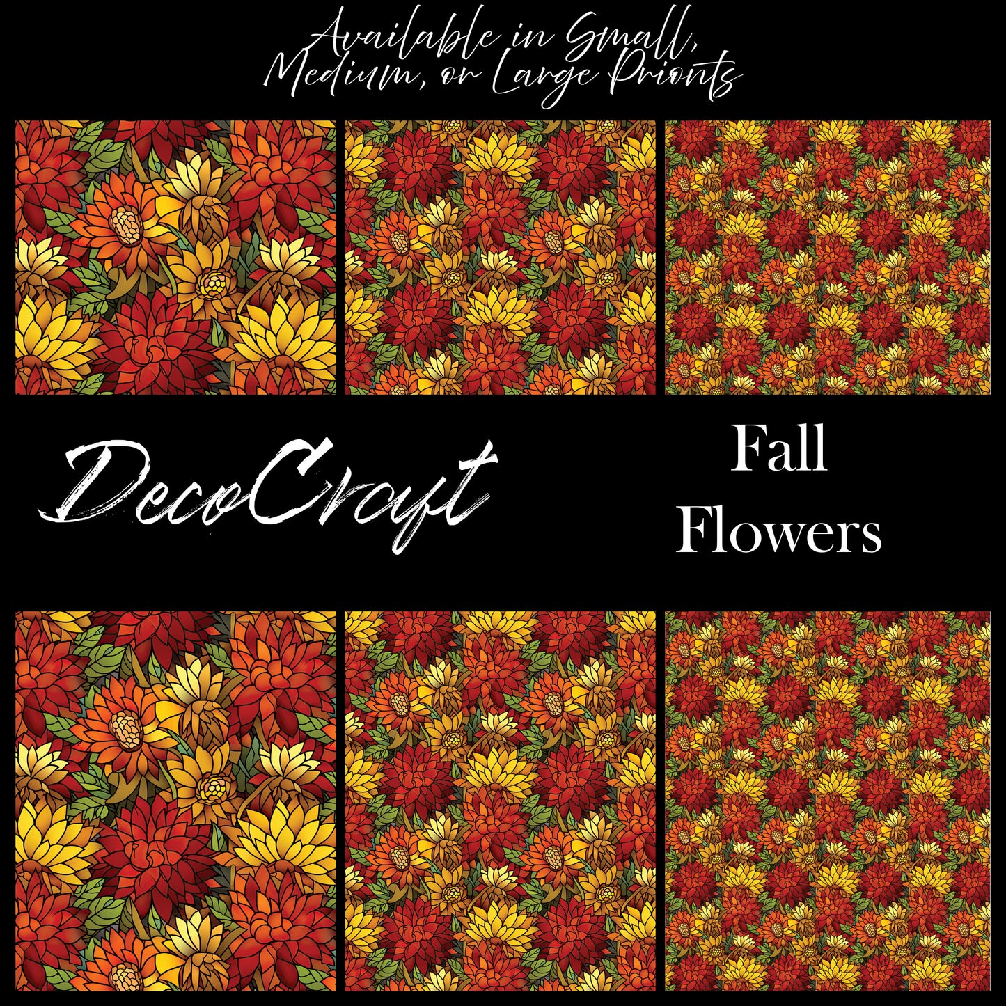 DecoCraft - Stained Glass - Fall Flowers