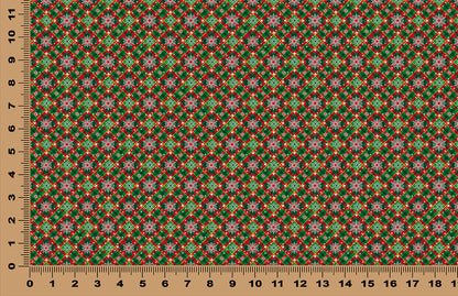 DecoCraft Christmas - Plaid - Snowflake Plaid Green and Red
