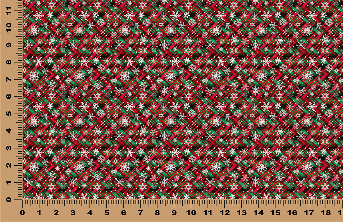 DecoCraft Christmas - Plaid - Snowflake Plaid Red and Green