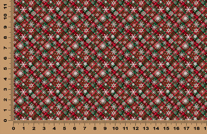 DecoCraft Christmas - Plaid - Snowflake Plaid Red and Green