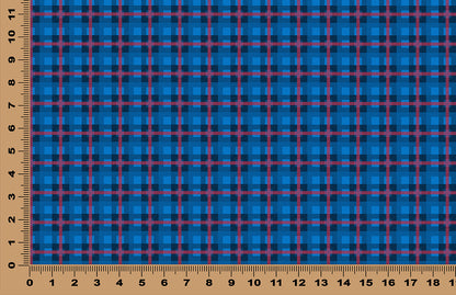 DecoCraft Christmas - Plaid - Christmas Plaid Blue and Red Square