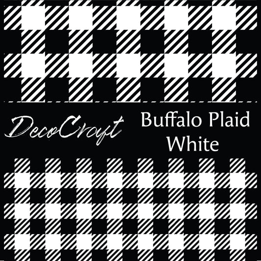 DecoCraft Christmas - Plaid - Buffalo Plaid White