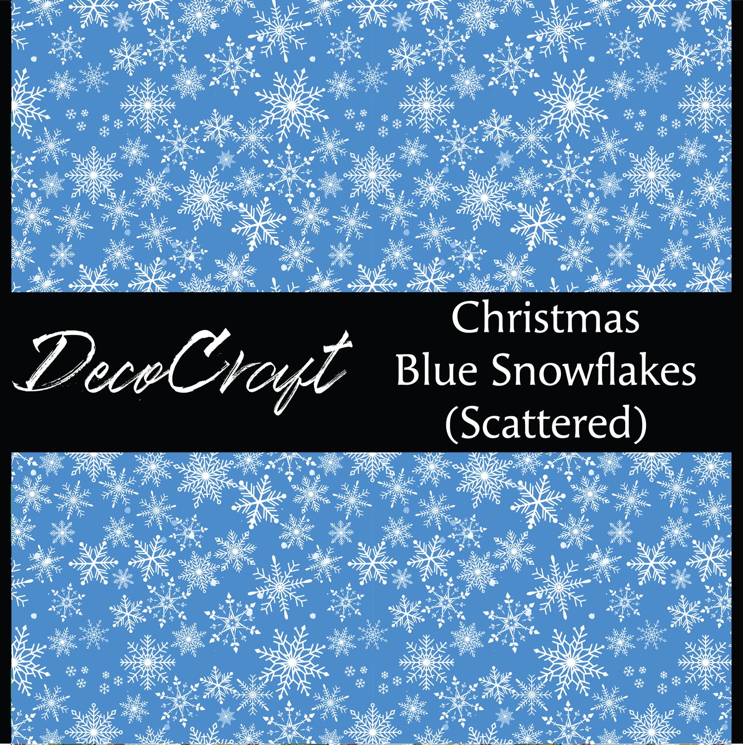 DecoCraft - Christmas - Blue Snowflakes Scattered