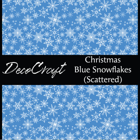 DecoCraft Christmas - Blue Snowflakes Scattered