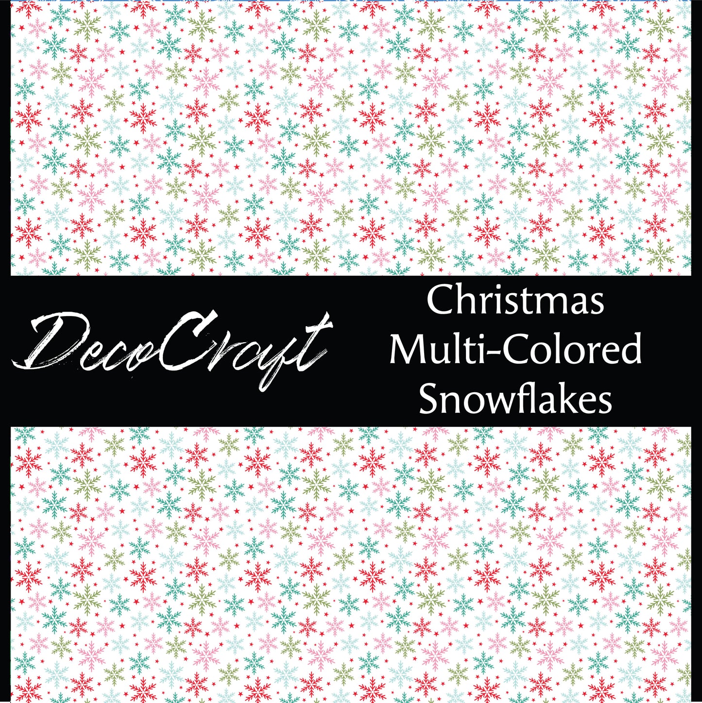 DecoCraft Christmas - Multi-Colored Snowflakes