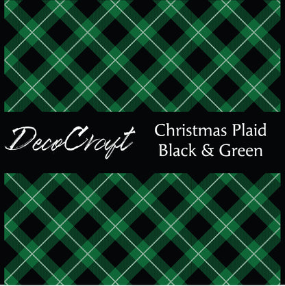 DecoCraft Christmas - Plaid - Christmas Plaid Black and Green