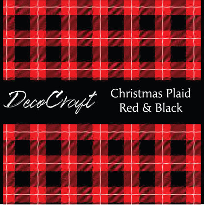 DecoCraft Christmas - Plaid - Christmas Plaid Red and Black