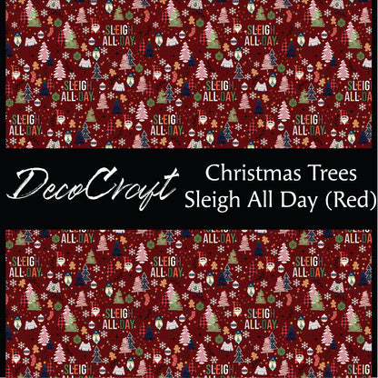 DecoCraft Christmas - Hodge-Podge - Sleigh All Day - Dark Red