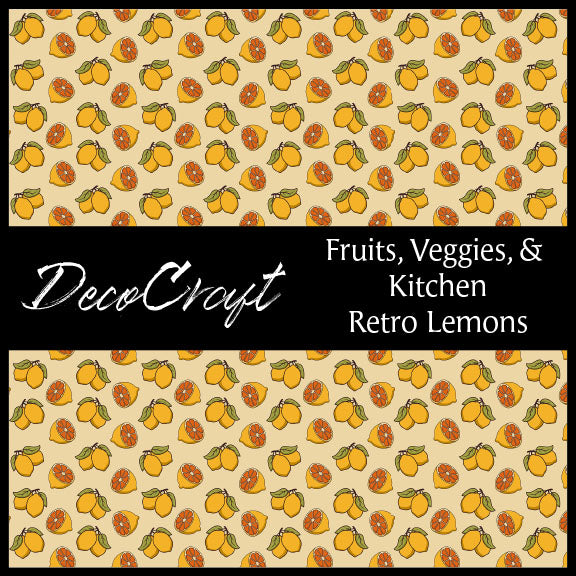DecoCraft - Fruit, Veggies, & Anything found in the Kitchen - Retro Lemons