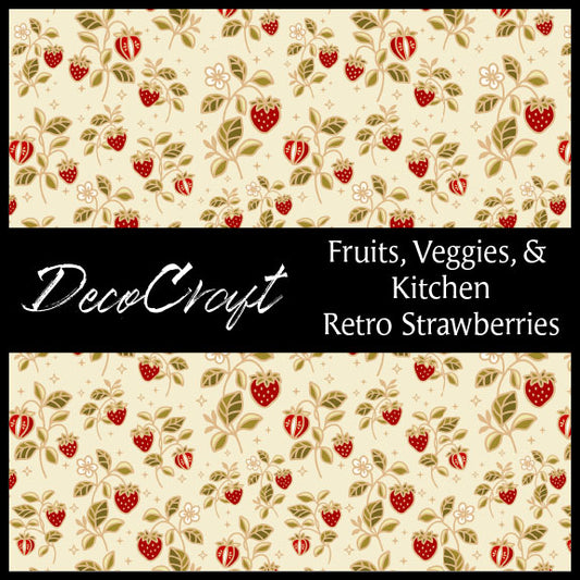 DecoCraft - Fruit, Veggies, & Anything found in the Kitchen- Retro Strawberries