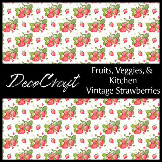 DecoCraft - Fruit, Veggies, & Anything found in the Kitchen- Vintage Strawberries